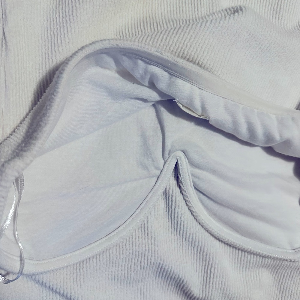 H&M - White Wired Top Strapless Dress
